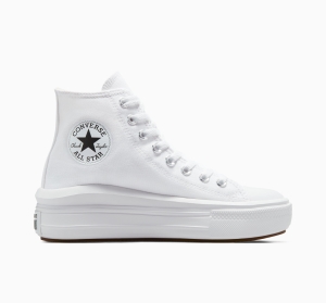Dámské Boty Na Platformy Converse Chuck Taylor All Star Move Bílé Béžový Bílé Černé | 2175-DBSJZ