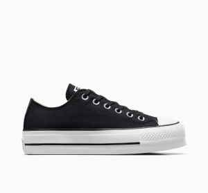 Dámské Boty Na Platformy Converse Chuck Taylor All Star Lift Platene Černé Bílé Bílé | 3258-ZCGWR