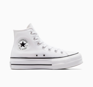 Dámské Boty Na Platformy Converse Chuck Taylor All Star Lift Platene Bílé Černé Bílé | 9765-BMOYF