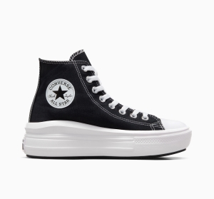Dámské Boty Na Platformy Converse ​Chuck Taylor All Star Move Černé Béžový Bílé Bílé | 4097-MZLUH