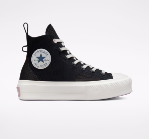 Dámské Boty Na Platformy Converse ​Chuck Taylor All Star Lift Future Utility Černé Fialové | 8207-DPLSW