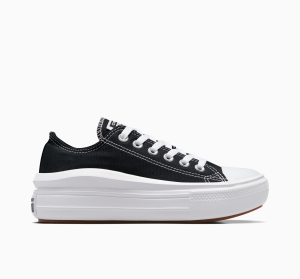Dámské Nízké Converse Chuck Taylor All Star Move Černé Bílé Bílé | 0916-THIYF