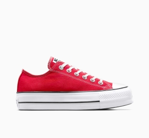Dámské Nízké Converse ​Chuck Taylor All Star Lift Platene Červené Bílé Černé | 3625-RCIVT