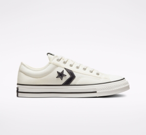 Dámské Nízké Converse ​Star Player 76 Unisex Bílé Černé | 5471-ZMFJD