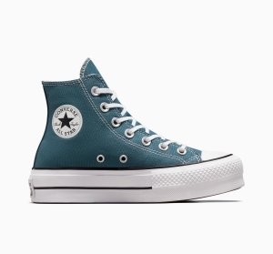Dámské Vysoké Converse Chuck Taylor All Star Lift Platene Bílé Černé | 5943-CBMNQ