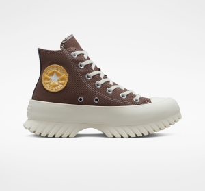 Dámské Vysoké Converse Chuck Taylor All Star Lugged 2.0 Denim Hnědé | 7630-ZQASN