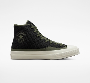 Dámské Vysoké Converse ​Chuck 70 Prošívaný Unisex Černé | 5917-FHCZP