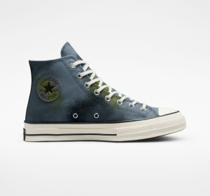 Dámské Vysoké Converse ​Chuck 70 Spray Paint Unisex Šedé Šedé | 8614-BZJGW