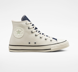 Dámské Vysoké Converse ​Chuck Taylor All Star Denim Tmavě Blankyt Olivy Zelené | 0123-KFURB