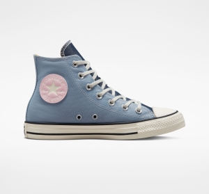 Dámské Vysoké Converse ​Chuck Taylor All Star Denim Tmavě Blankyt | 0813-YOZDA