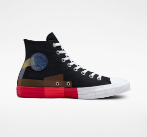 Dámské Vysoké Converse ​Chuck Taylor All Star Space Racer Unisex Černé Červené Bílé | 1643-IZFBJ
