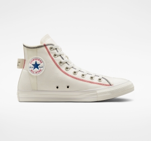 Dámské Vysoké Converse ​Chuck Taylor All Star Logo Tag Unisex Bílé Blankyt | 2945-EVAGJ