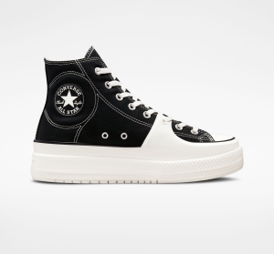 Dámské Vysoké Converse ​Chuck Taylor All Star Construct Unisex Černé Bílé | 3970-DNELR