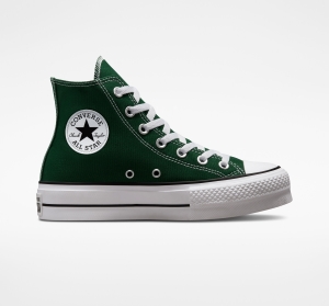 Dámské Vysoké Converse ​Chuck Taylor All Star Lift Surplus Platene Bílé Černé | 8952-SZNHP