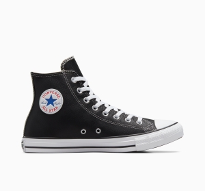Dámské Vysoké Converse ​Chuck Taylor All Star Læder Unisex Černé | 9305-PZTRI