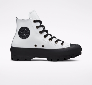 Dámské Vysoké Converse ​Surface Fusion Lugged Chuck Taylor All Star Bílé Bílé Černé | 0952-OJGYD