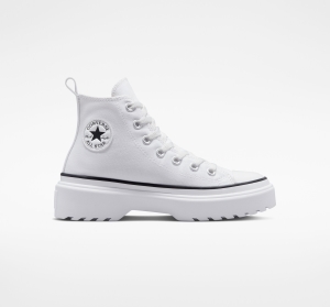 Dětské Boty Na Platformy Converse Chuck Taylor All Star Lugged Lift Platene Bílé Bílé Černé | 1359-TFRKL