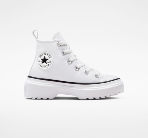 Dětské Boty Na Platformy Converse ​Chuck Taylor All Star Lugged Lift Platene Little Kids Bílé Bílé Černé | 7065-LWZMQ