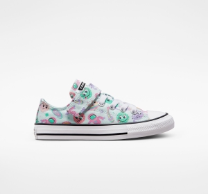 Dětské Nízké Converse ​Chuck Taylor All Star Easy-On Space Cruiser Little Kids Světle Tyrkysové Bílé Fialové Bílé | 0492-HUOFI