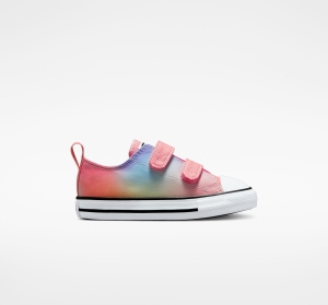 Dětské Nízké Converse ​Chuck Taylor All Star Easy-On Rainbow Ombre Toddler Bílé | 2903-WDHUX