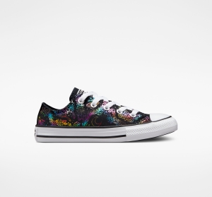 Dětské Nízké Converse ​Chuck Taylor All Star Butterfly Shine Little Kids Černé Růžové Fialové Blankyt | 7348-HDOLK