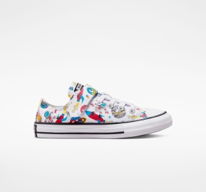 Dětské Nízké Converse ​Chuck Taylor All Star Easy-On Space Cruiser Little Kids Bílé Červené | 7593-FBWQR