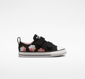 Dětské Nízké Converse ​Chuck Taylor All Star Easy-On Crafted Patchwork Toddler Černé Růžové | 8130-ERDHJ