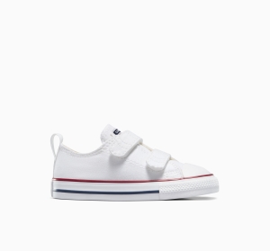 Dětské Nízké Converse ​Chuck Taylor All Star Easy-On Toddler Bílé Tmavě Červené Tmavě Blankyt | 9543-UCHYM