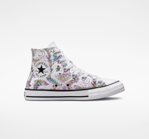 Dětské Vysoké Converse ​Chuck Taylor All Star Butterfly Shine Little Kids Bílé Růžové Fialové Blankyt | 0643-NHKQY
