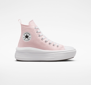 Dětské Vysoké Converse ​Chuck Taylor All Star Move Big Kids Růžové Bílé Černé | 6189-CQLYF