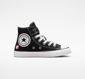 Dětské Vysoké Converse ​Chuck Taylor All Star Easy-On Festival Florals Little Kids Černé Růžové | 7048-CXDUK