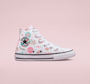 Dětské Vysoké Converse ​Chuck Taylor All Star Mystic Gems Little Kids Bílé Růžové Koralove | 7963-FHNSW