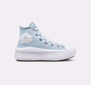 Dětské Vysoké Converse ​Chuck Taylor All Star Move Cloud Patch Little Kids Blankyt Blankyt | 8759-JFNZP