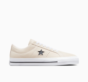 Pánské Nízké Converse CONS One Star Pro Semišové Bílé Černé | 4716-INHPX