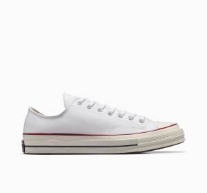 Pánské Nízké Converse Chuck 70 White Bílé Tmavě Červené | 7584-UOBDQ