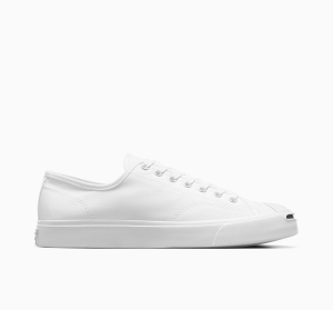 Pánské Nízké Converse Jack Purcell Platene Bílé Bílé Černé | 5347-JUBTX