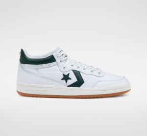 Pánské Nízké Converse ​CONS Fastbreak Pro Læder Skate Bílé Tmavě Tyrkysové | 5674-UQTRW