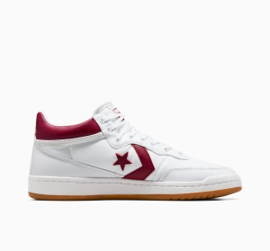 Pánské Nízké Converse ​CONS Fastbreak Pro Læder Skate Bílé Červené Bílé | 6981-BMQOA