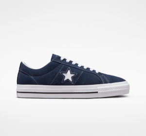 Pánské Nízké Converse ​CONS One Star Pro Semišové Skate Tmavě Blankyt Bílé Černé | 9382-PWGLS