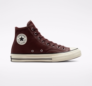 Pánské Vysoké Converse ​Chuck 70 Læder Seasonal Color Unisex Černé | 6124-FBOMK