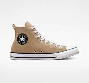 Pánské Vysoké Converse ​Chuck Taylor All Star Woven Twill Unisex Hnědožlutý Černé | 6759-LMVWN