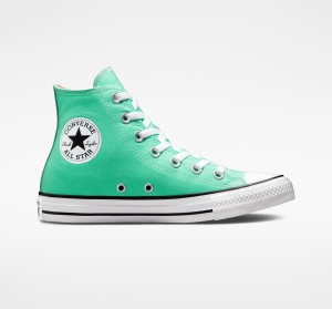 Pánské Vysoké Converse ​Chuck Taylor All Star Seasonal Color Unisex Tyrkysové Bílé Černé | 7910-UFWOV