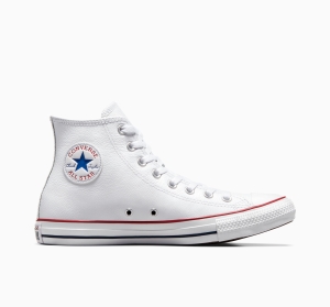 Pánské Vysoké Converse ​Chuck Taylor All Star Læder Unisex Bílé | 9671-JRWNH