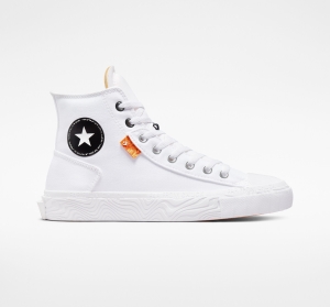 Pánské Vysoké Converse ​Chuck Taylor Alt Star Platene Unisex Bílé Černé Bílé | 7415-HZYCP