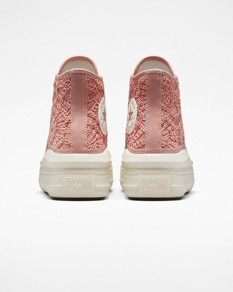 Dámské Boty Na Platformy Converse ​Chuck Taylor All Star Move Daisy Cord Červené Růžové | 0214-CJYET