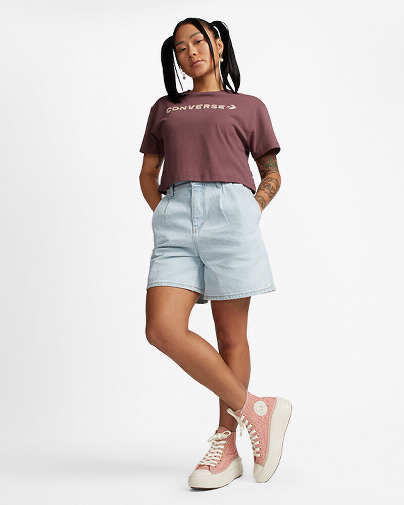Dámské Boty Na Platformy Converse ​Chuck Taylor All Star Move Daisy Cord Červené Růžové | 0214-CJYET
