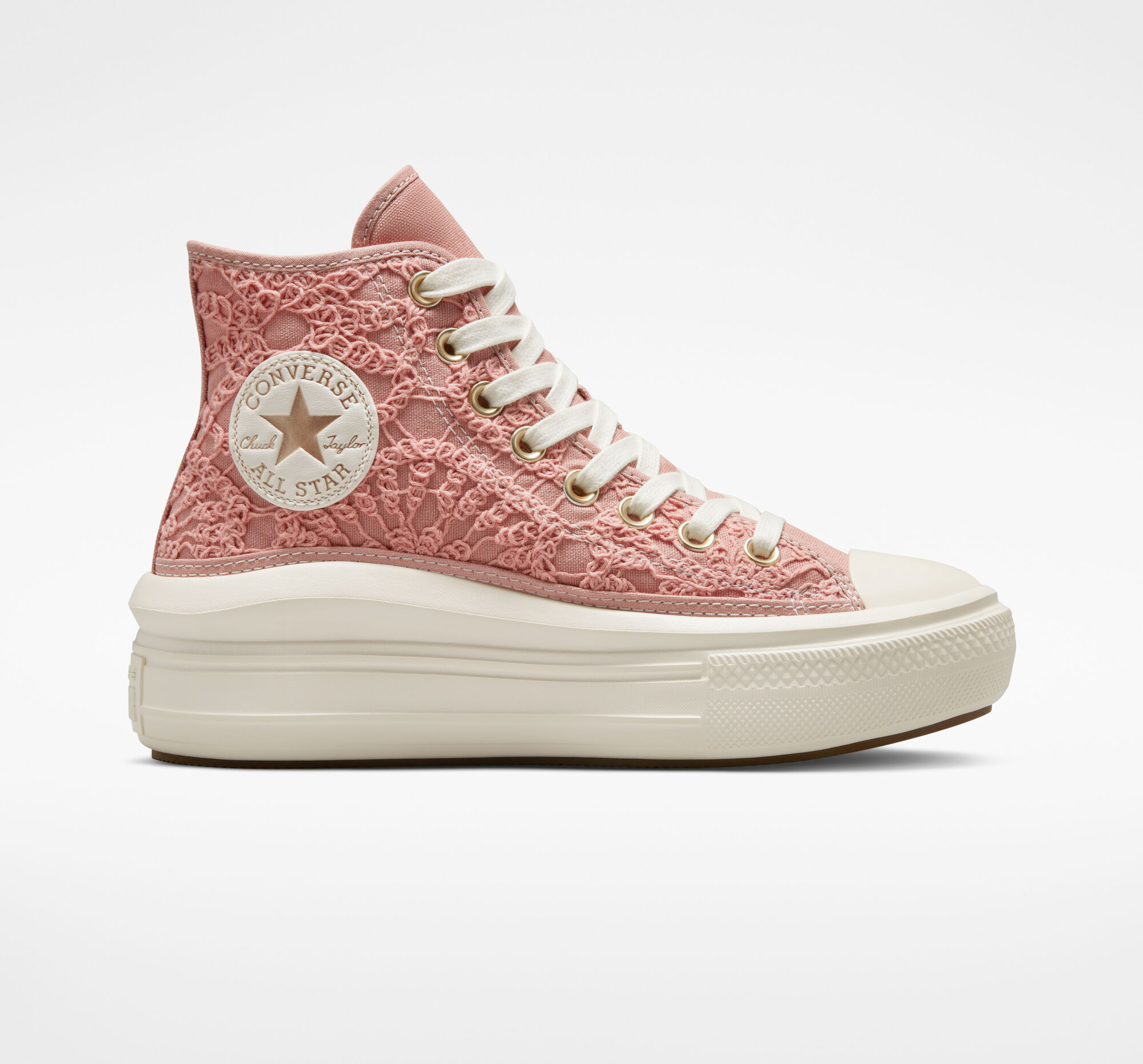 Dámské Boty Na Platformy Converse ​Chuck Taylor All Star Move Daisy Cord Červené Růžové | 0214-CJYET