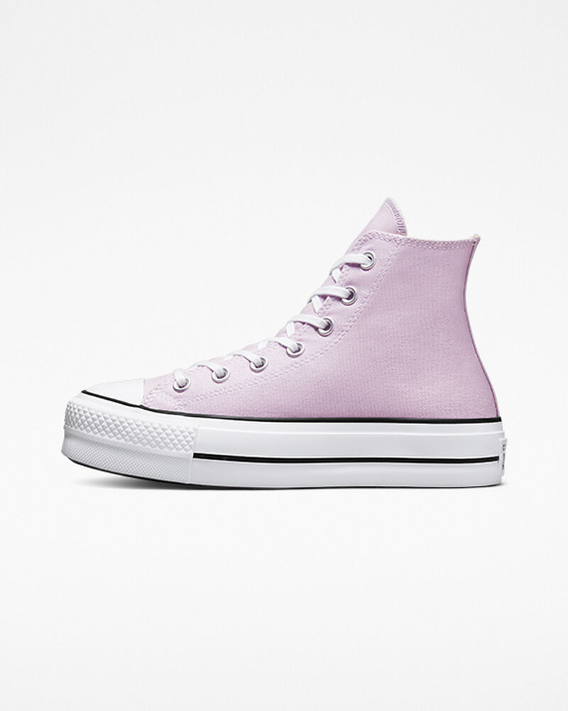 Dámské Boty Na Platformy Converse ​Chuck Taylor All Star Lift Seasonal Color Bílé Černé | 0769-OPRBD