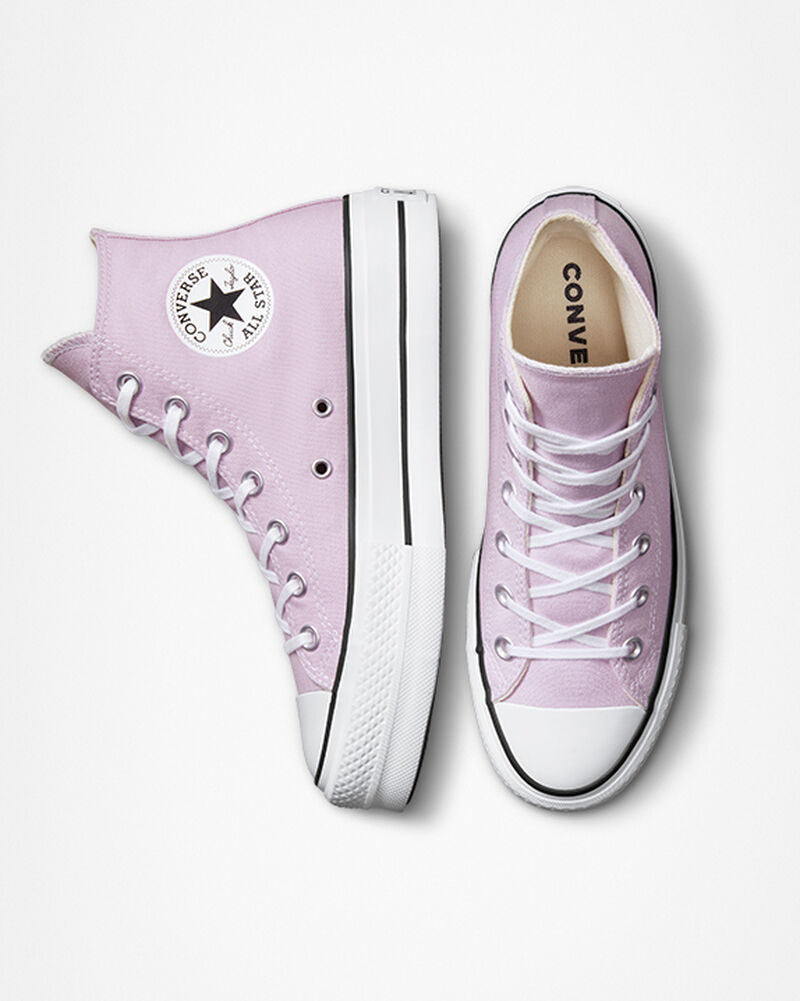 Dámské Boty Na Platformy Converse ​Chuck Taylor All Star Lift Seasonal Color Bílé Černé | 0769-OPRBD