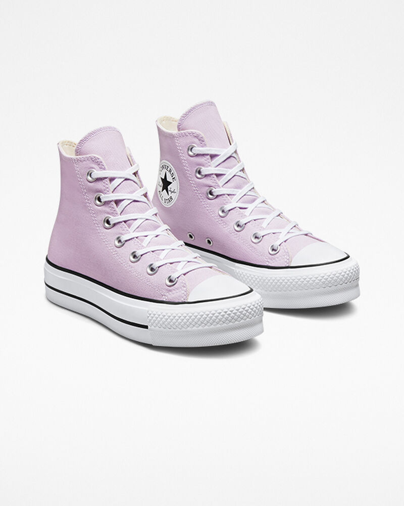 Dámské Boty Na Platformy Converse ​Chuck Taylor All Star Lift Seasonal Color Bílé Černé | 0769-OPRBD